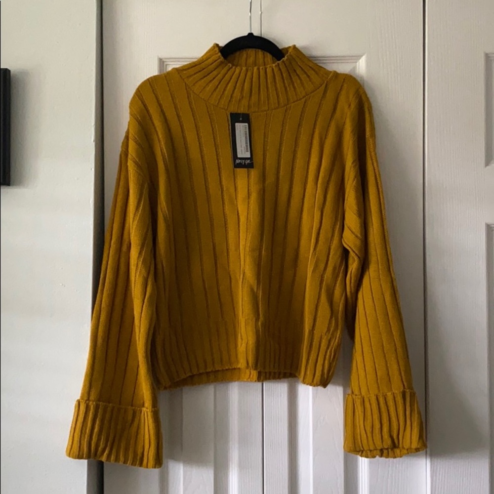 Mustard ribbed sweater
